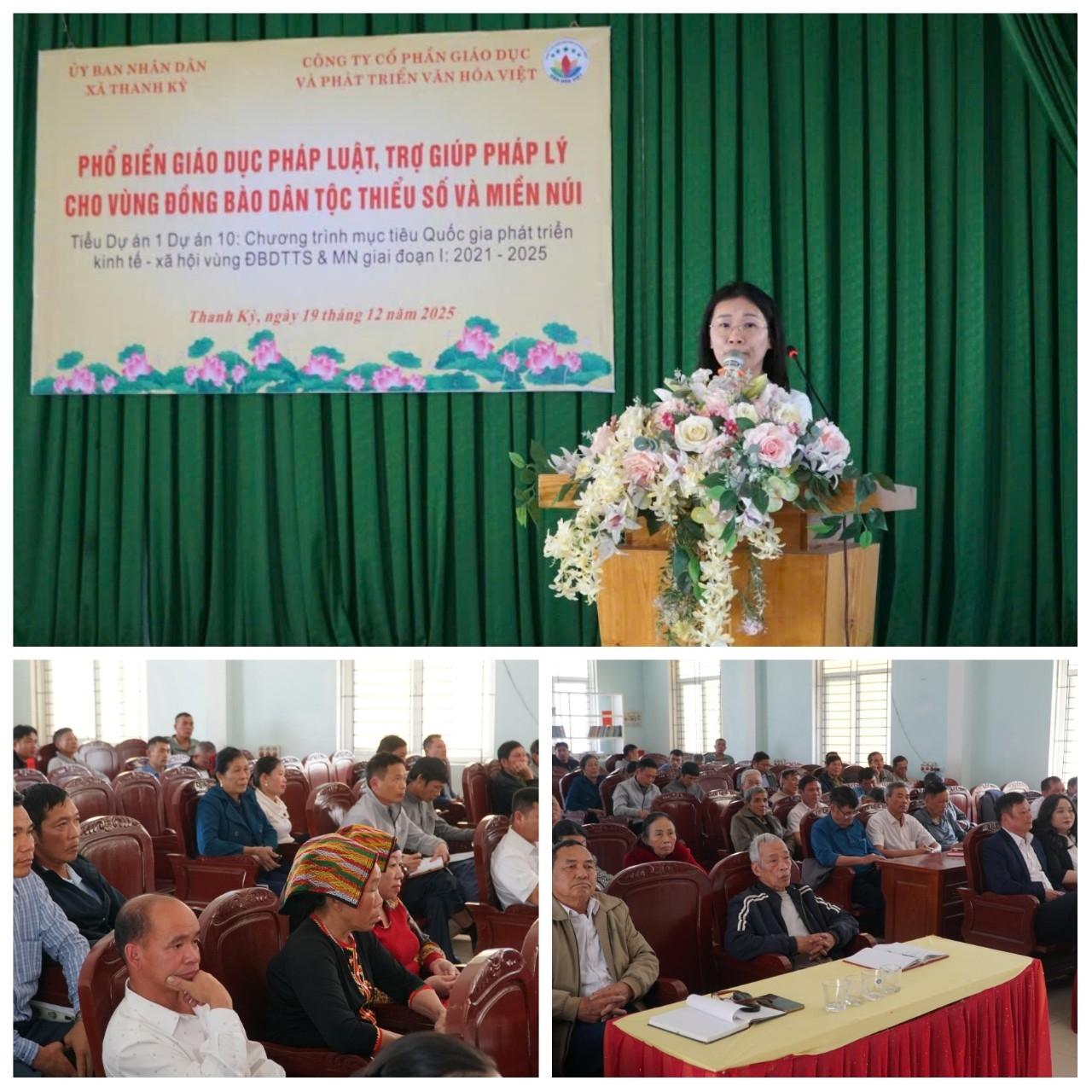 X&atilde; Thanh Kỳ tổ chức Hội nghị phổ biến gi&aacute;o dục ph&aacute;p luật, trợ gi&uacute;p ph&aacute;p l&yacute; cho v&ugrave;ng đồng b&agrave;o d&acirc;n tộc thiểu số v&agrave; miền n&uacute;i.