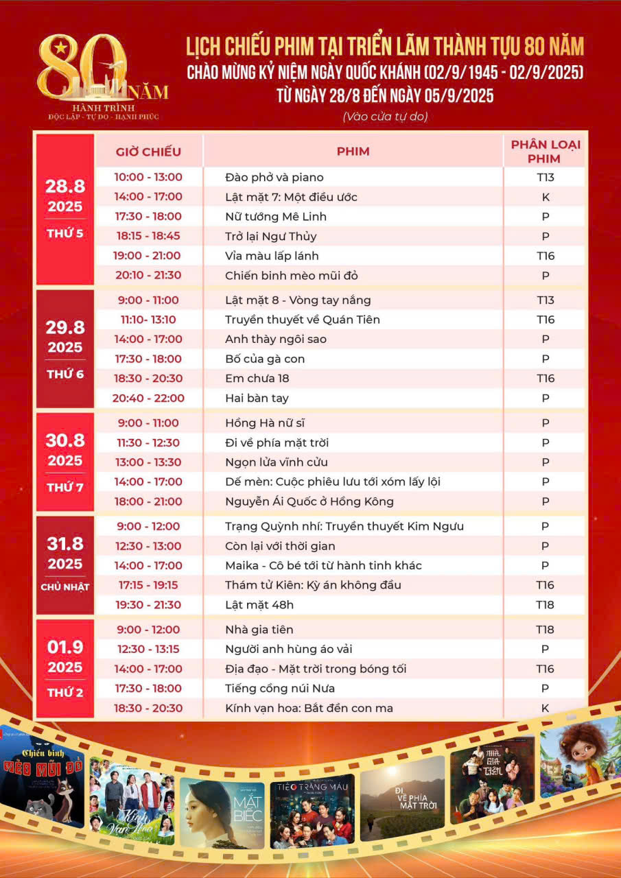 chiếu phim triển lãm