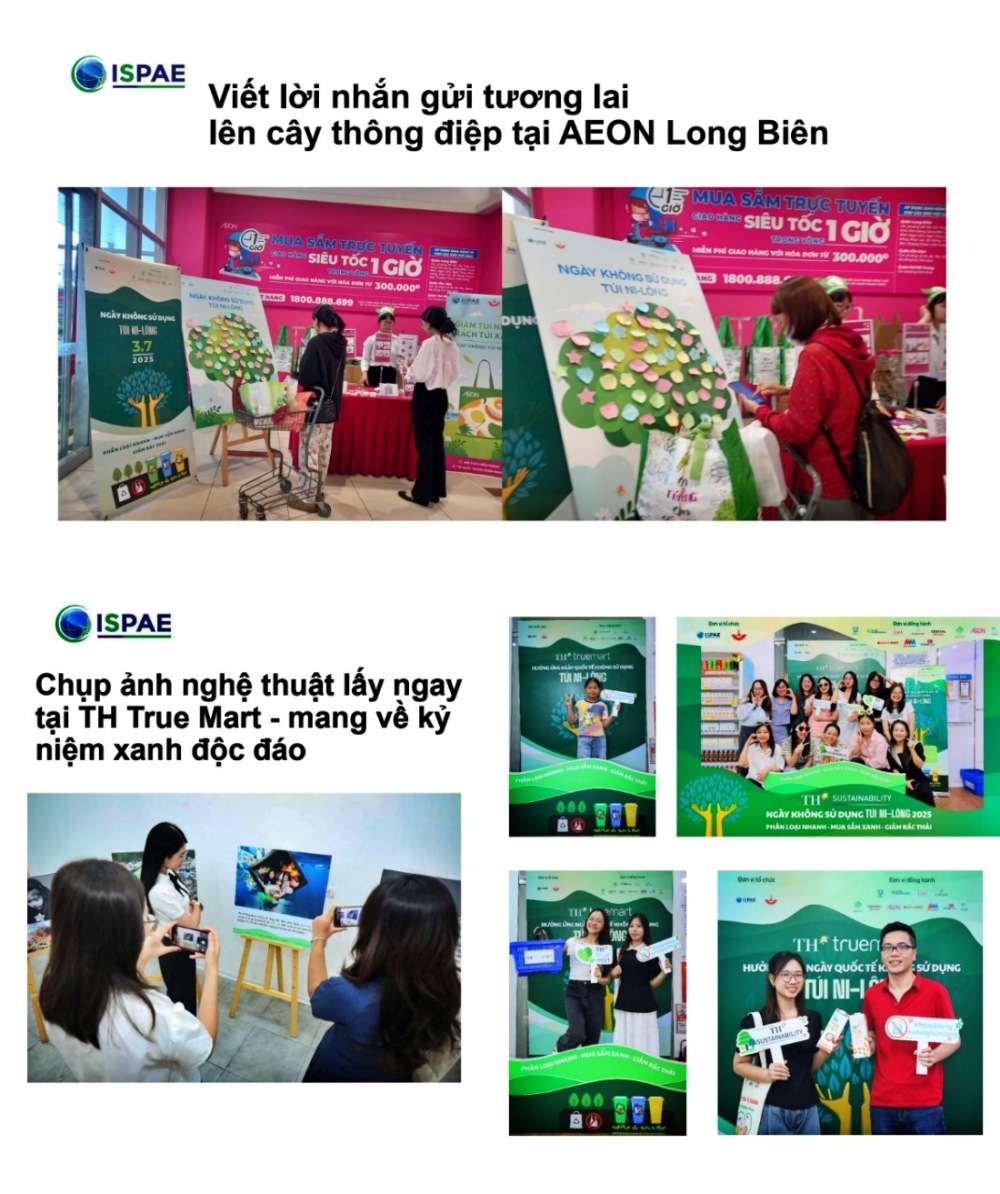 các hoạt động trong ngày không sử dung túi