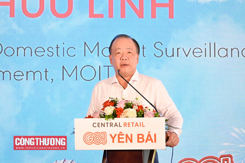 Ông Trần Hữu Linh - Cục trưởng Cục Quản lý và phát triển thị trường trong nước (Bộ Công Thương) đánh giá cao nỗ lực của Tập đoàn Central Retail Việt Nam và sự quan tâm, tạo điều kiện của địa phương để dự án GO! Yên Bái được đưa vào hoạt động trong thời gian rất ngắn