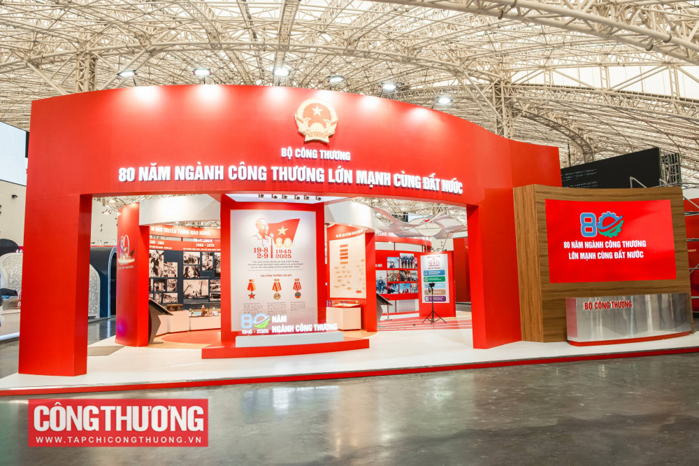 Gian triển lãm “80 năm ngành Công Thương lớn mạnh cùng đất nước” được chia ra làm 5 khu vực