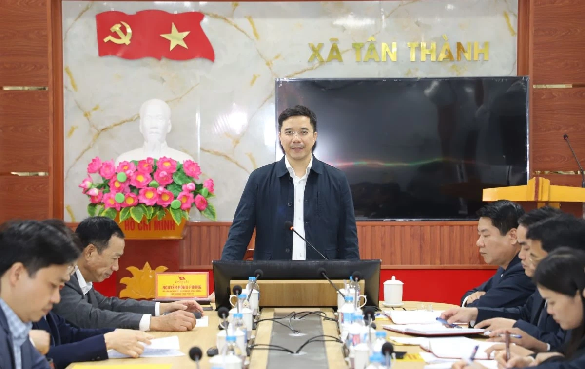 Phó Bí thư Thường trực Tỉnh ủy Nguyễn Hồng Phong dự lễ ra quân sản xuất đầu năm và làm việc tại xã Tân Thành