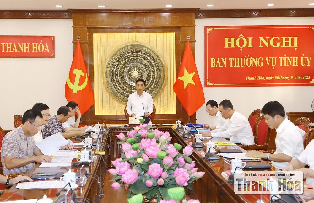 Ban Thường vụ Tỉnh ủy Thanh Hóa cho ý kiến vào các nội dung liên quan đến công tác lãnh đạo, chỉ đạo thực hiện nhiệm vụ chính trị