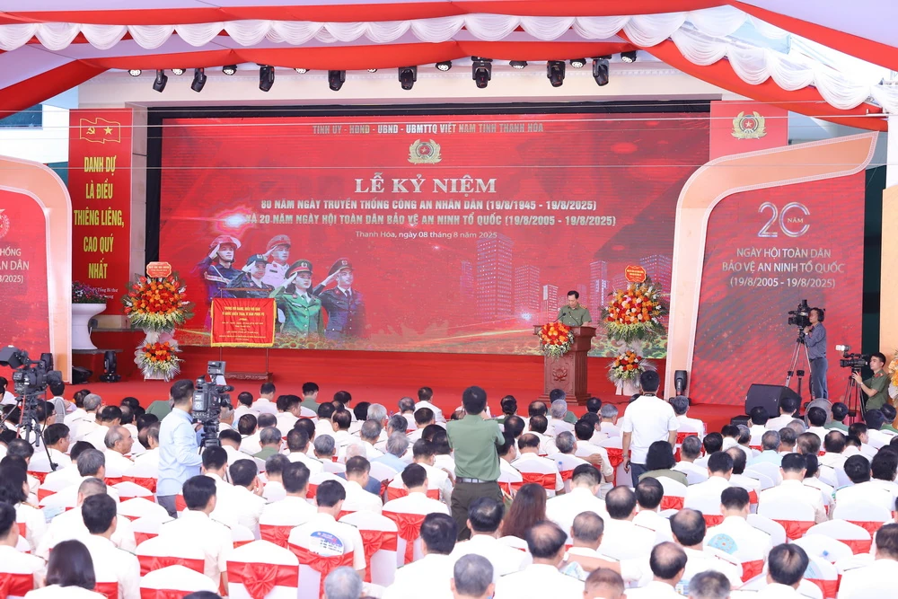 Thanh Hóa tổ chức trọng thể Lễ kỷ niệm 80 năm Ngày truyền thống Công an Nhân dân và 20 năm Ngày hội toàn dân bảo vệ an ninh Tổ quốc
