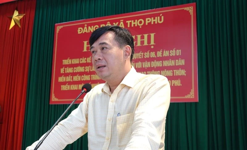 Tăng cường sự lãnh đạo của cấp ủy đối với vận động Nhân dân hiến đất để mở rộng đường giao thông