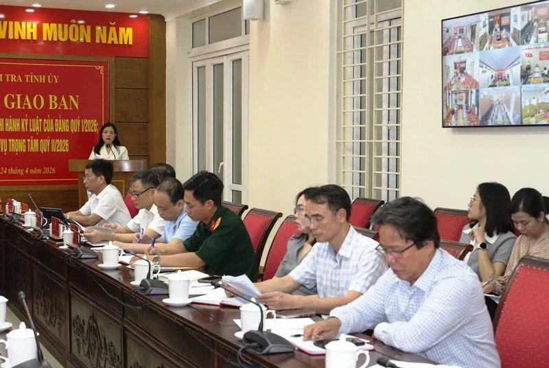 Giao ban công tác kiểm tra, giám sát và thi hành kỷ luật của Đảng quý I/2026
