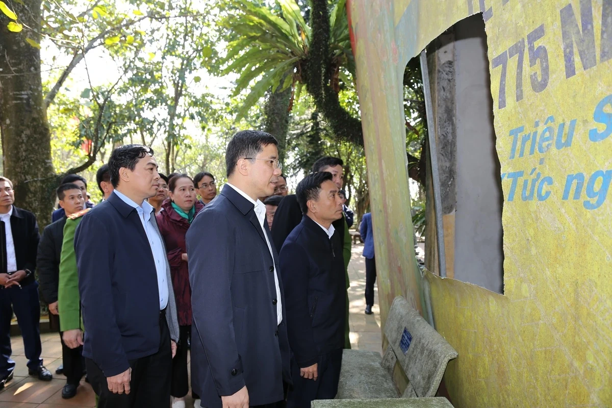 Rà soát quy hoạch, thu hút nguồn lực đầu tư tôn tạo Di tích lịch sử - danh lam thắng cảnh quốc gia Địa điểm khởi nghĩa Bà Triệu