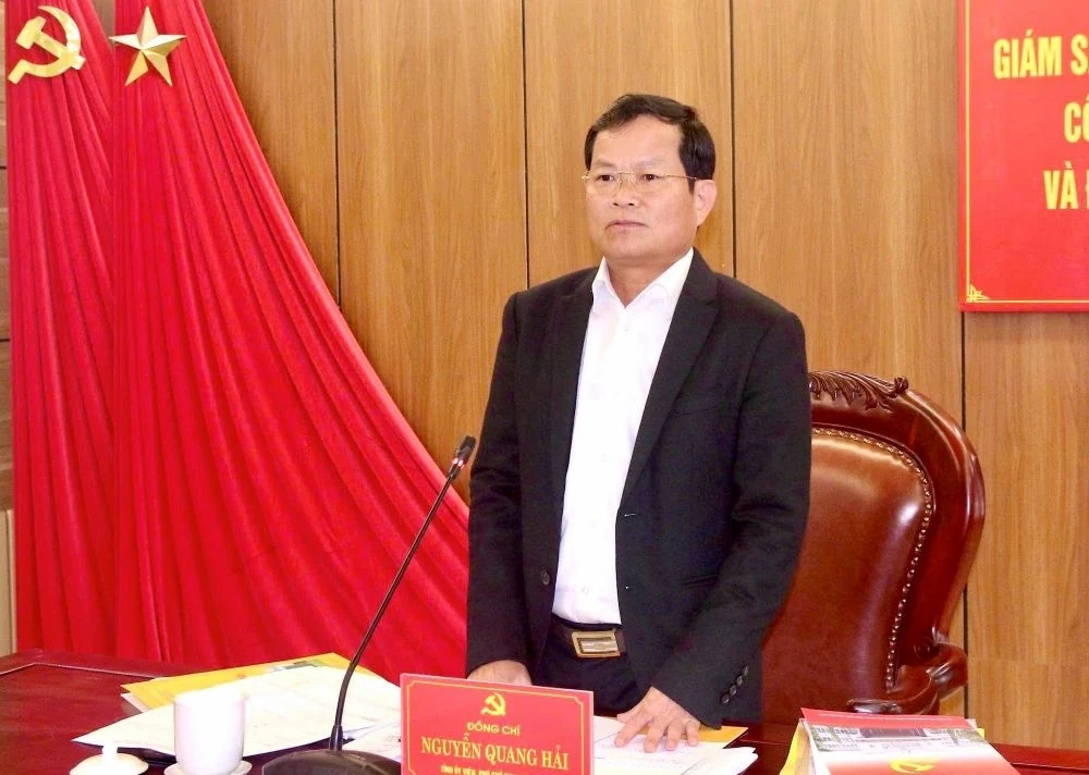 Phó Chủ tịch HĐND tỉnh Nguyễn Quang Hải giám sát công tác bầu cử đại biểu Quốc hội và HĐND các cấp