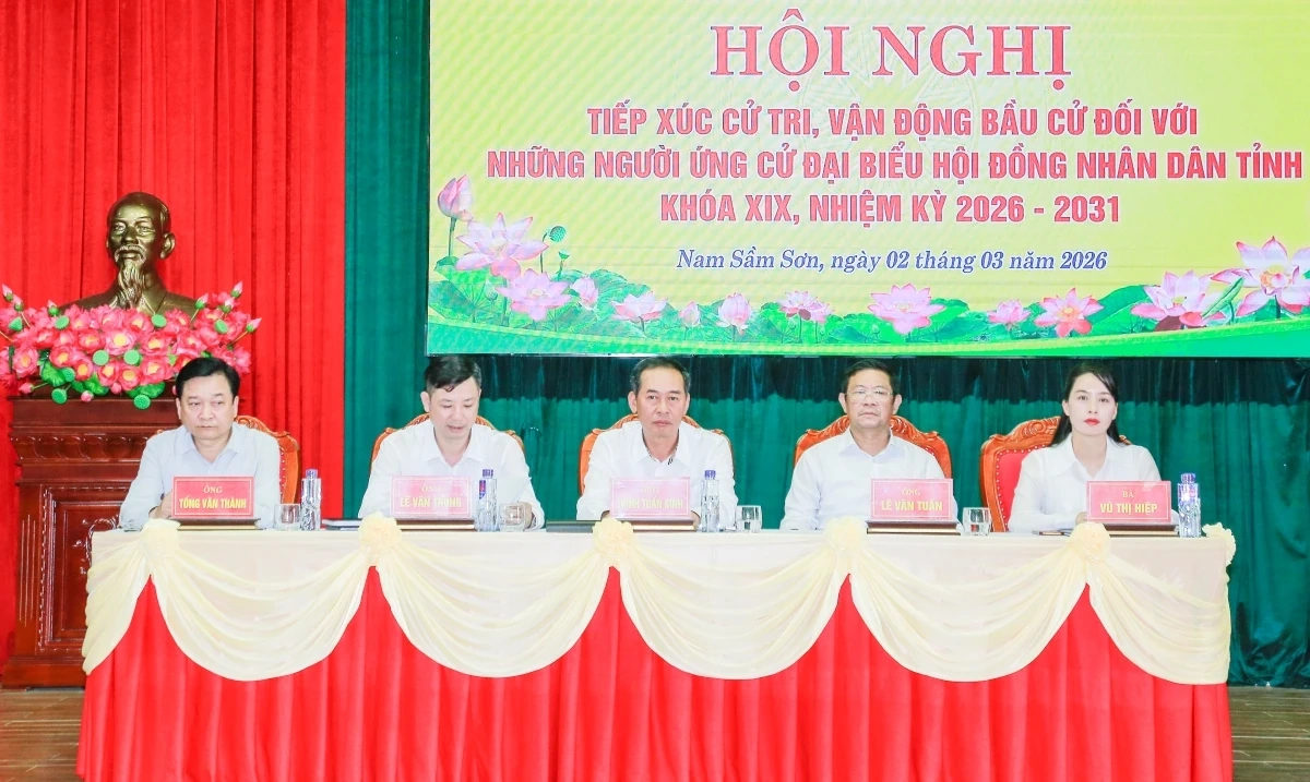 Các ứng cử viên đại biểu HĐND tỉnh tiếp xúc cử tri, vận động bầu cử tại đơn vị bầu cử số 25