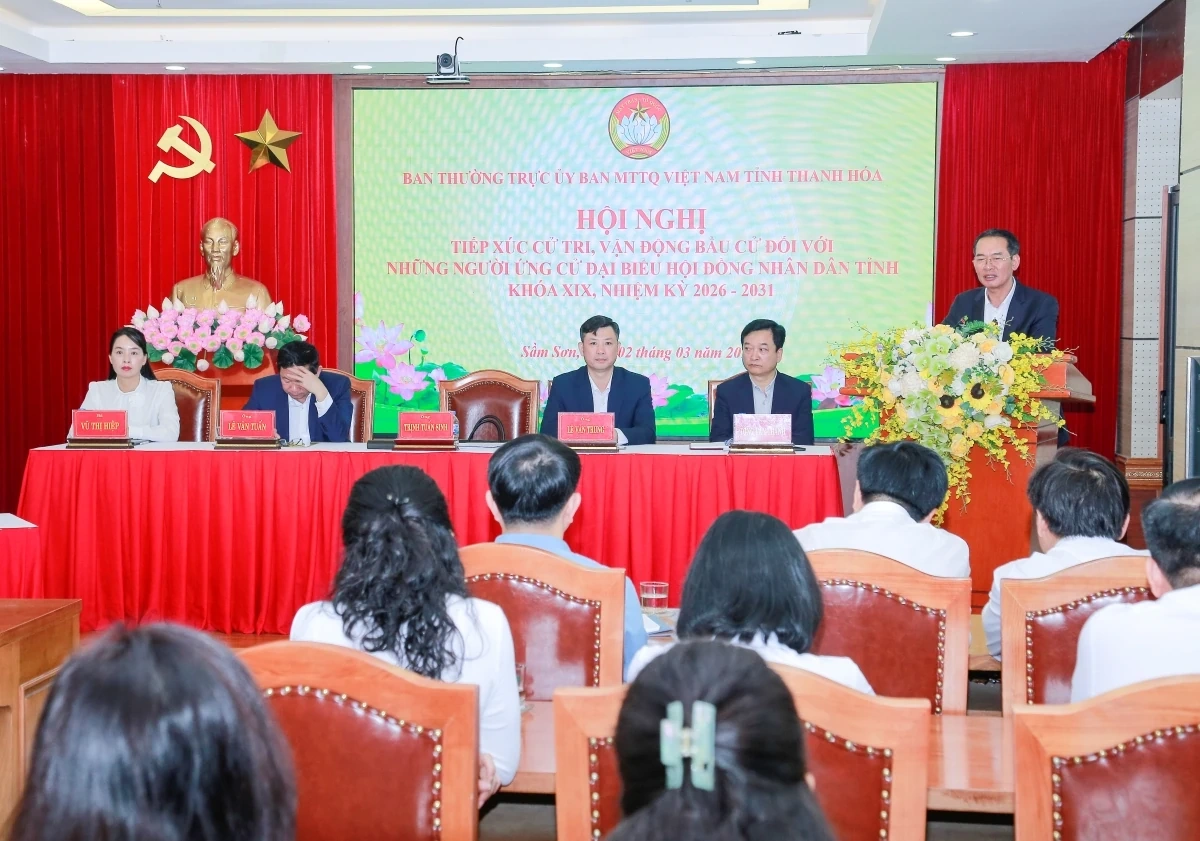 Các ứng cử viên đại biểu HĐND tỉnh tiếp xúc cử tri, vận động bầu cử tại đơn vị bầu cử số 25