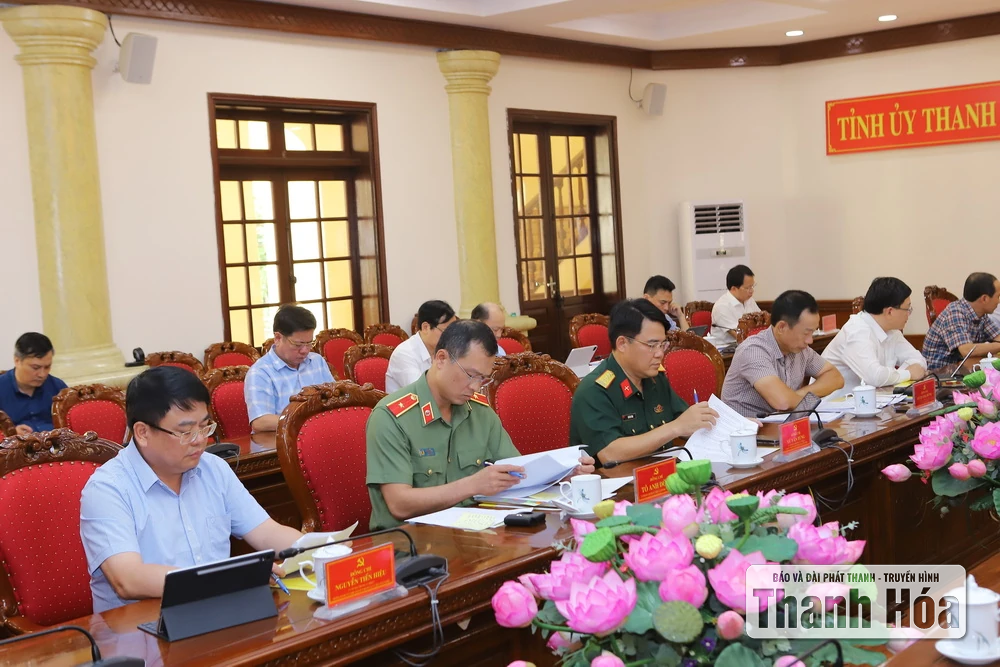 Ban Thường vụ Tỉnh ủy Thanh Hóa cho ý kiến vào các nội dung liên quan đến công tác lãnh đạo, chỉ đạo thực hiện nhiệm vụ chính trị