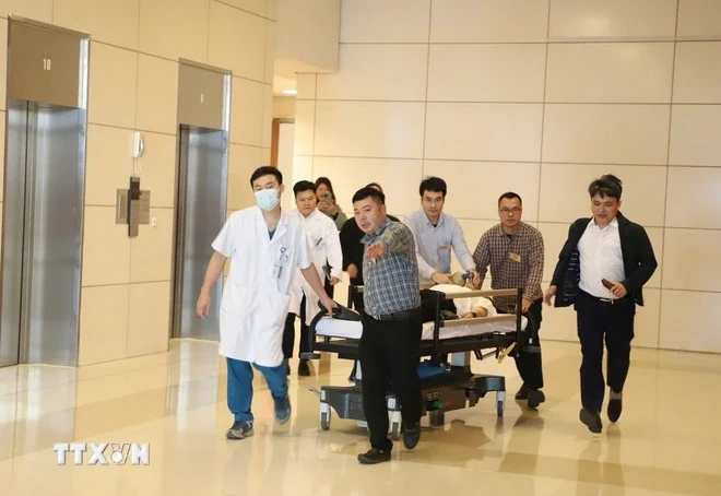 Diễn tập bảo đảm c&ocirc;ng t&aacute;c y tế phục vụ Đại hội XIV của Đảng