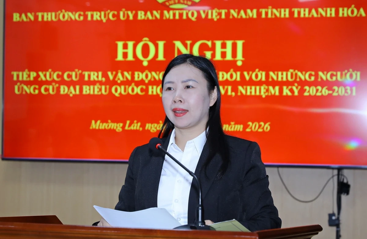 Bí thư Tỉnh ủy Nguyễn Doãn Anh và người ứng cử tiếp xúc cử tri, vận động bầu cử đại biểu Quốc hội, đại biểu HĐND tỉnh Thanh Hóa