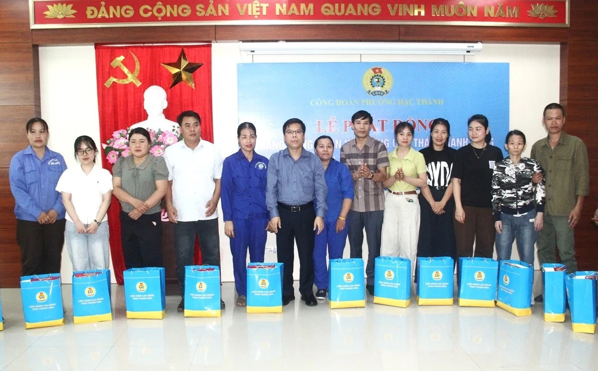 Phường Hạc Thành phát động Tháng công nhân và thi đua chào mừng 97 năm thành lập Công đoàn Việt Nam