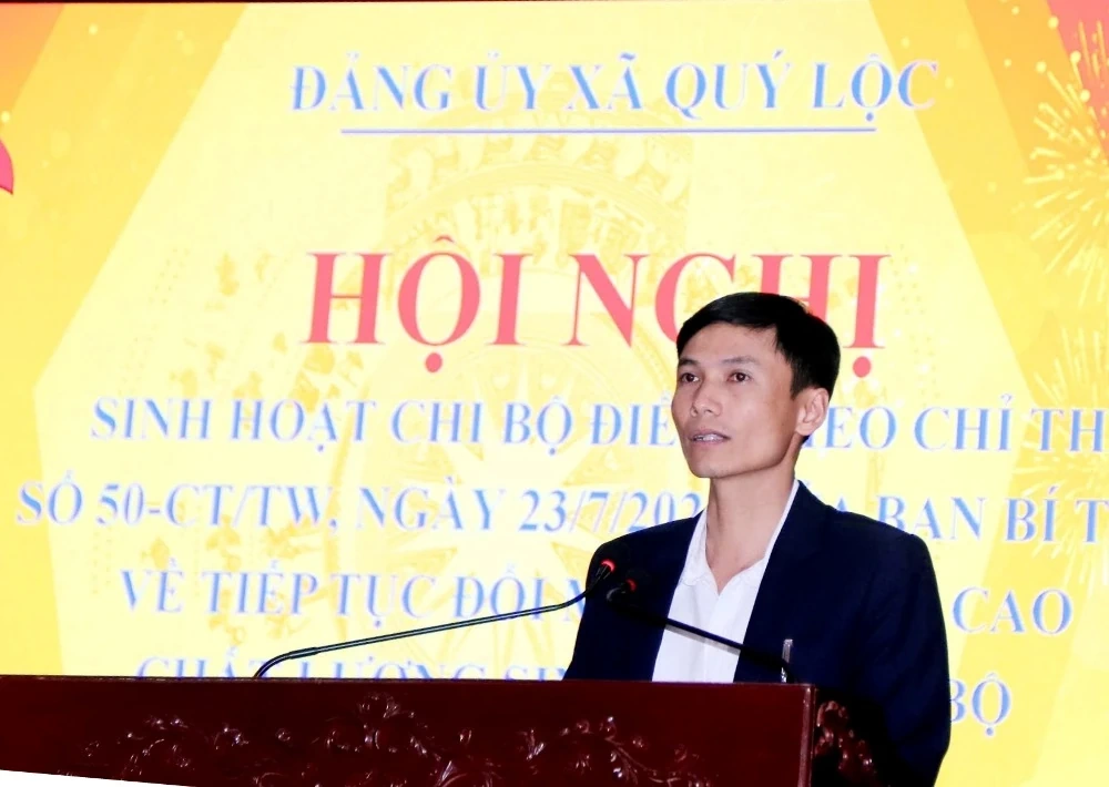 X&atilde; Qu&yacute; Lộc tổ chức sinh hoạt chi bộ điểm theo Chỉ thị 50-CT/TW