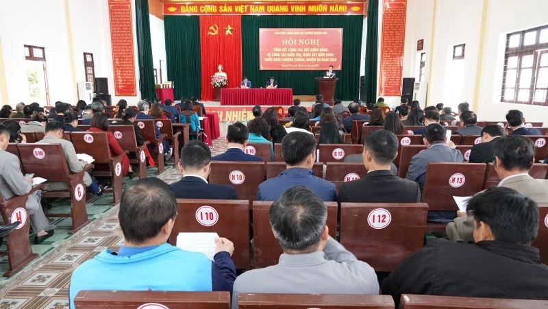 Phường Quảng Ph&uacute; tổng kết c&ocirc;ng t&aacute;c x&acirc;y dựng Đảng v&agrave; c&ocirc;ng t&aacute;c kiểm tra, gi&aacute;m s&aacute;t năm 2025