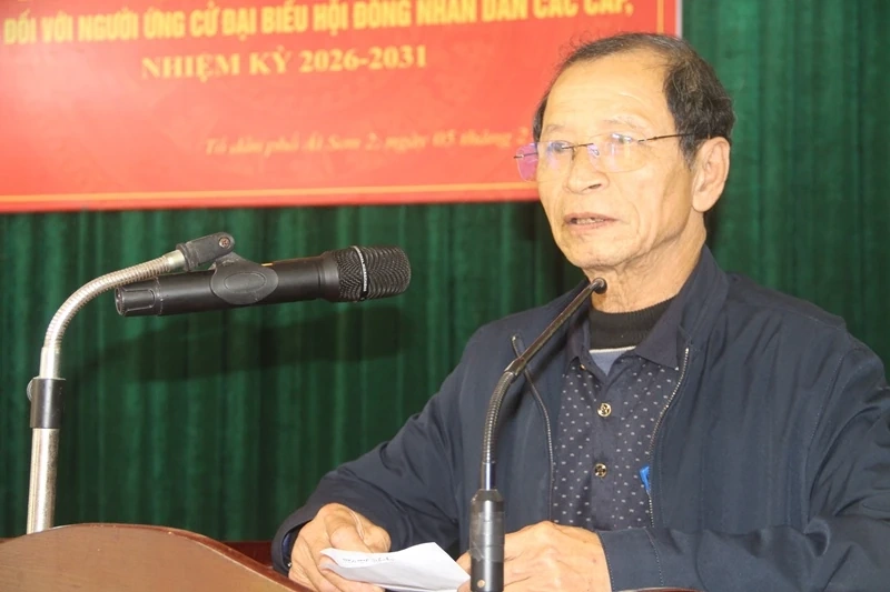 Cử tri Tổ d&acirc;n phố &Aacute;i Sơn 2 thống nhất giới thiệu 8 người ứng cử đại biểu HĐND nhiệm kỳ 2026-2031