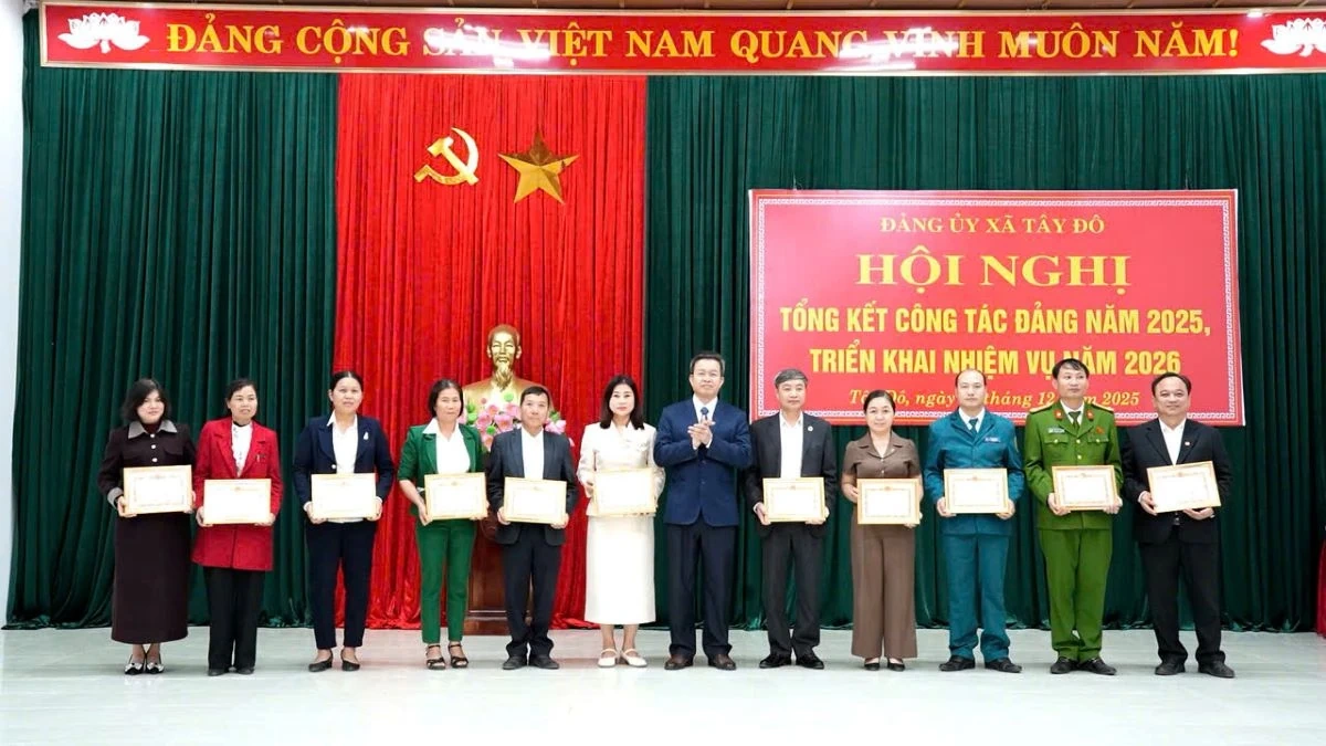Năm 2025, Đảng bộ xã Tây Đô hoàn thành và hoàn thành vượt mức 25/25 chỉ tiêu đề ra