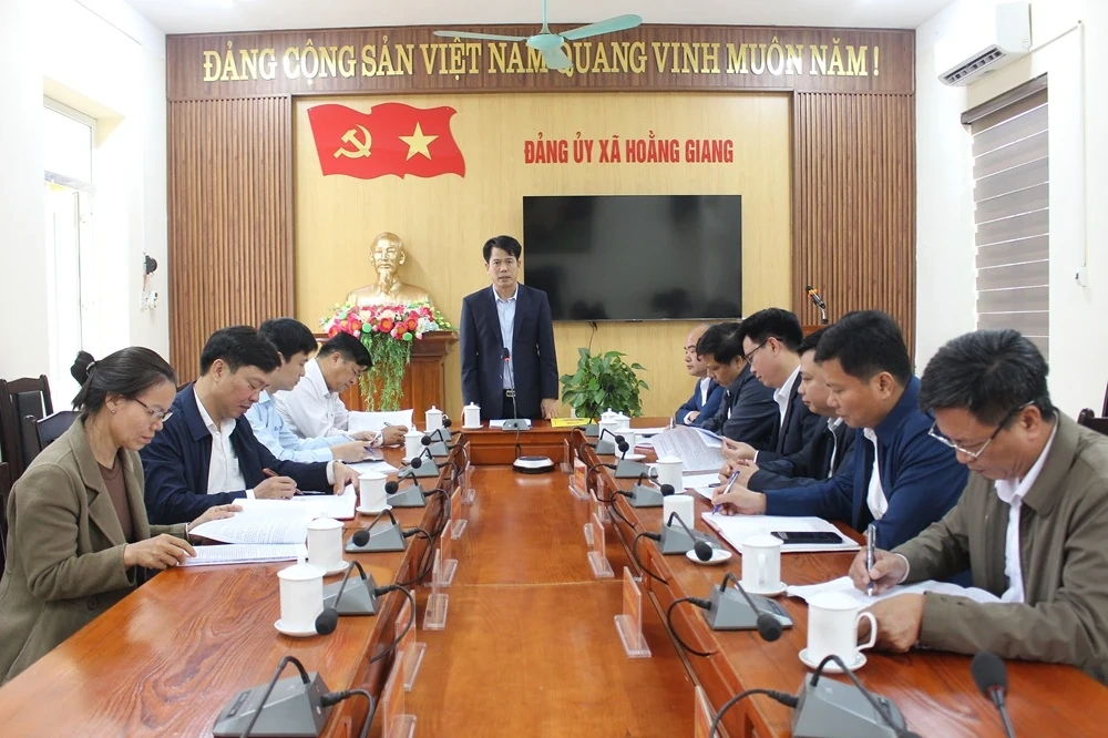 Giám sát việc lãnh đạo, chỉ đạo, tổ chức thực hiện công tác chuẩn bị bầu cử tại các xã Hoằng Thanh, Hoằng Giang