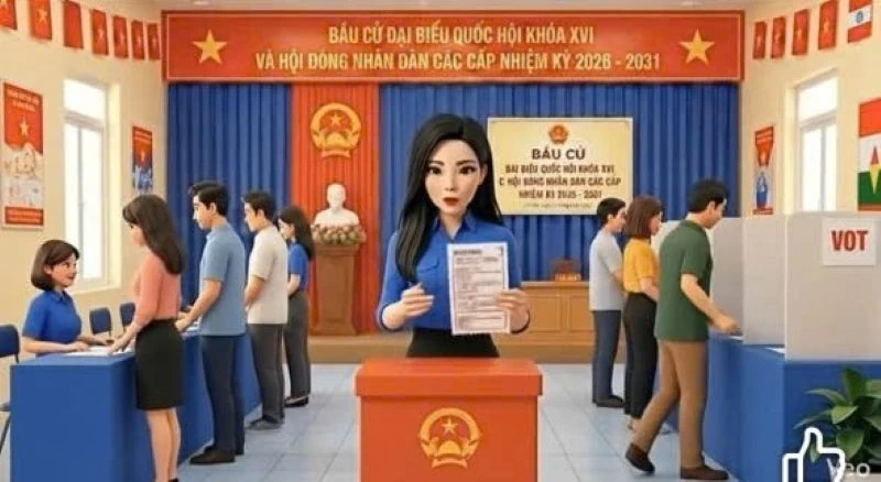 Rợp sắc đỏ tuyên truyền bầu cử trên không gian mạng