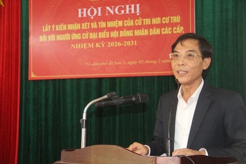 Cử tri Tổ d&acirc;n phố &Aacute;i Sơn 2 thống nhất giới thiệu 8 người ứng cử đại biểu HĐND nhiệm kỳ 2026-2031