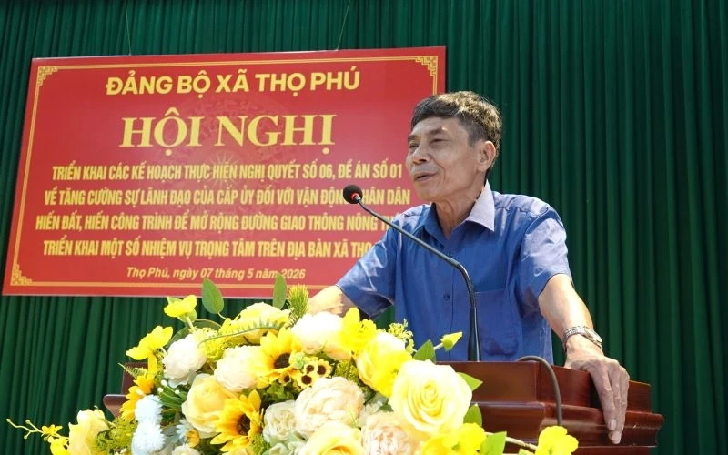 Tăng cường sự lãnh đạo của cấp ủy đối với vận động Nhân dân hiến đất để mở rộng đường giao thông