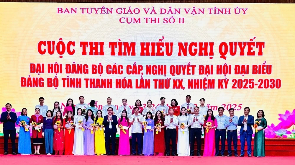 Bế mạc Hội thi t&igrave;m hiểu Nghị quyết Đại hội Đảng bộ c&aacute;c cấp, cụm thi số 2