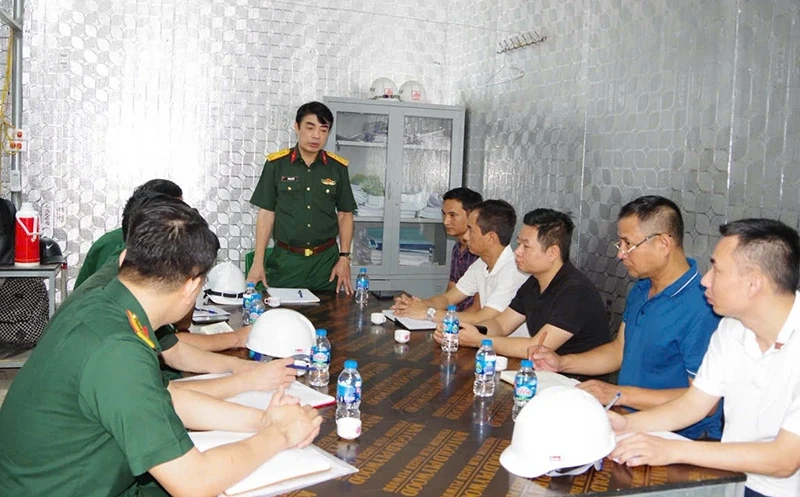 Bộ CHQS tỉnh kiểm tra tiến độ thi công Trạm khách 435