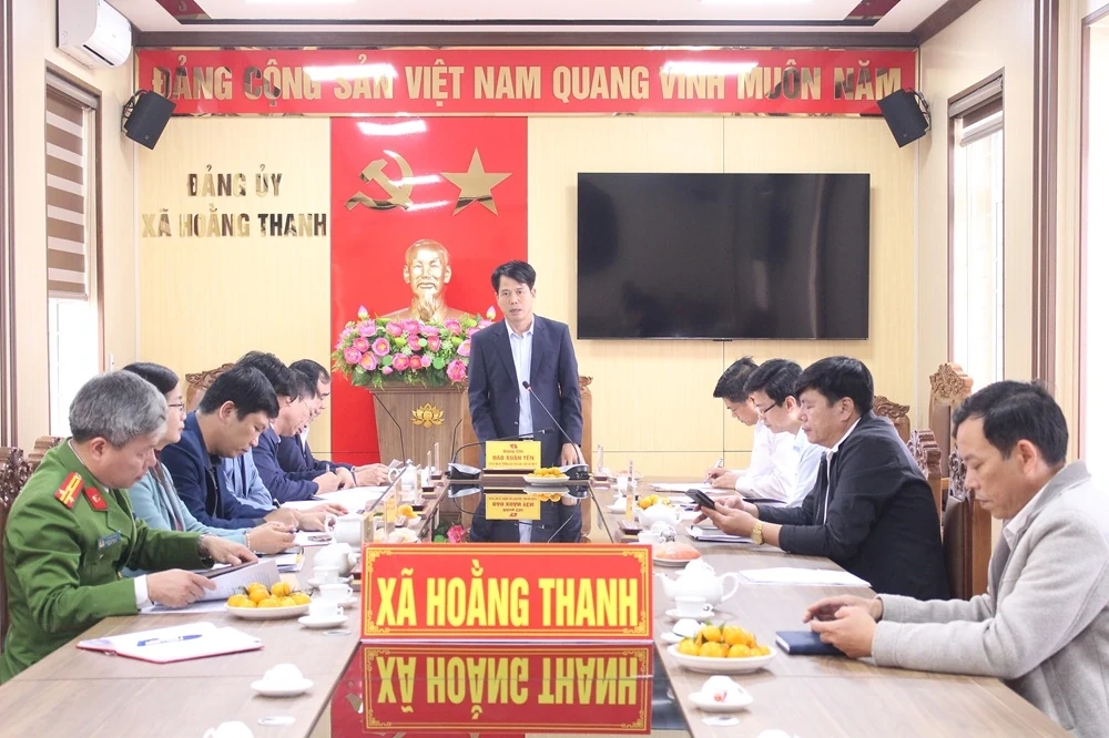 Giám sát việc lãnh đạo, chỉ đạo, tổ chức thực hiện công tác chuẩn bị bầu cử tại các xã Hoằng Thanh, Hoằng Giang