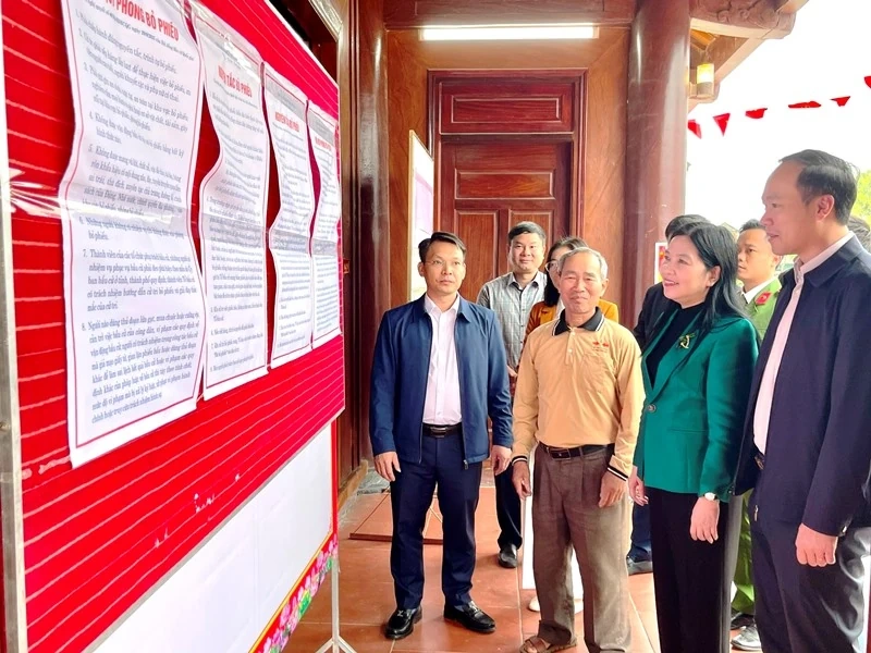 Chủ nhiệm Ủy ban Kiểm tra Tỉnh ủy Phạm Thị Thanh Thủy kiểm tra công tác chuẩn bị bầu cử