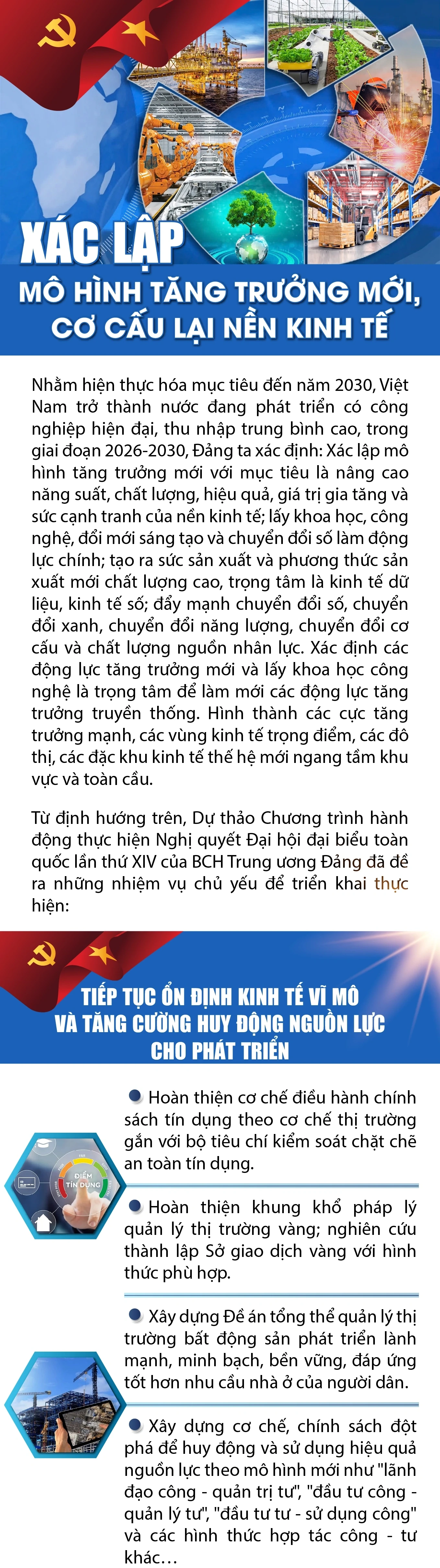 X&aacute;c lập m&ocirc; h&igrave;nh tăng trưởng mới, cơ cấu lại nền kinh tế