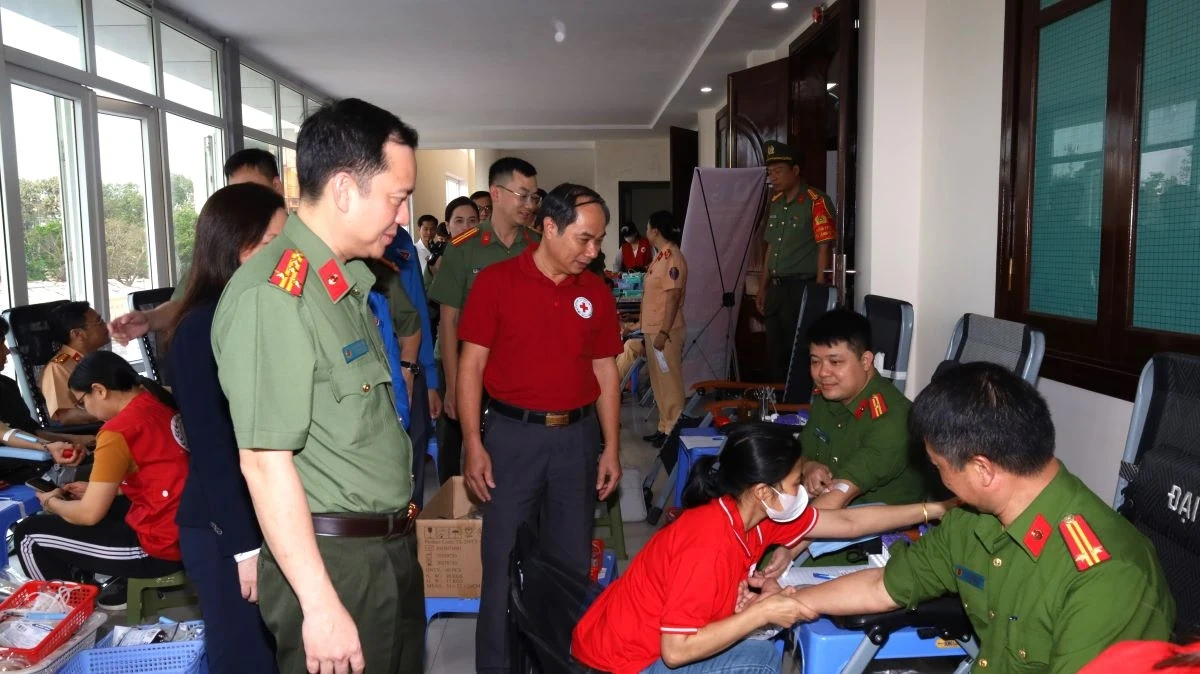 450 cán bộ, chiến sĩ Công an tỉnh Thanh Hóa tham gia hiến máu tình nguyện