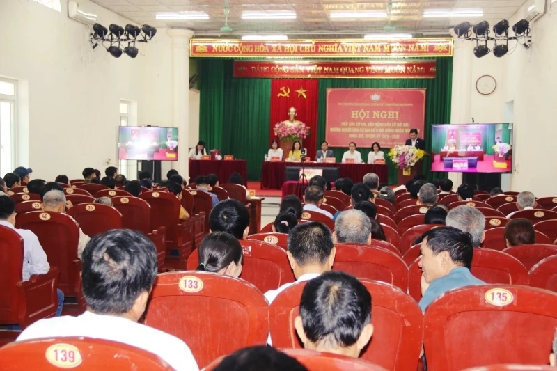 Các ứng cử viên đại biểu HĐND tỉnh tiếp xúc cử tri, vận động bầu cử tại đơn vị bầu cử số 26