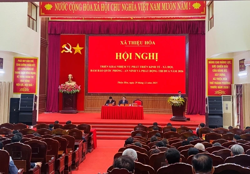 X&atilde; Thiệu H&oacute;a đề ra 6 nh&oacute;m giải ph&aacute;p triển khai nhiệm vụ năm 2026