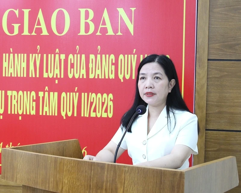 Giao ban công tác kiểm tra, giám sát và thi hành kỷ luật của Đảng quý I/2026