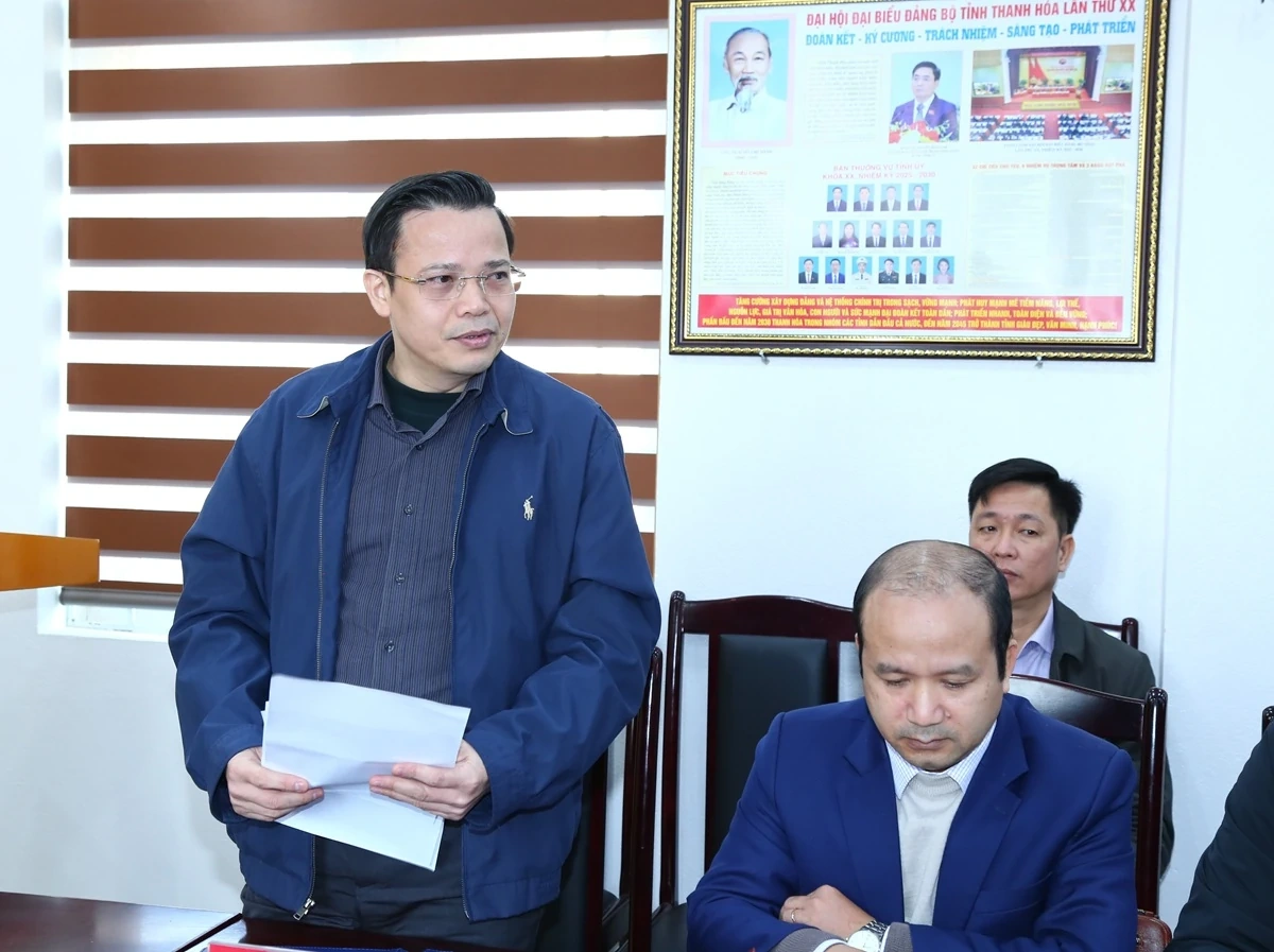 Ph&oacute; B&iacute; thư Thường trực Tỉnh ủy Nguyễn Hồng Phong thăm, l&agrave;m việc tại x&atilde; Thiệu Quang