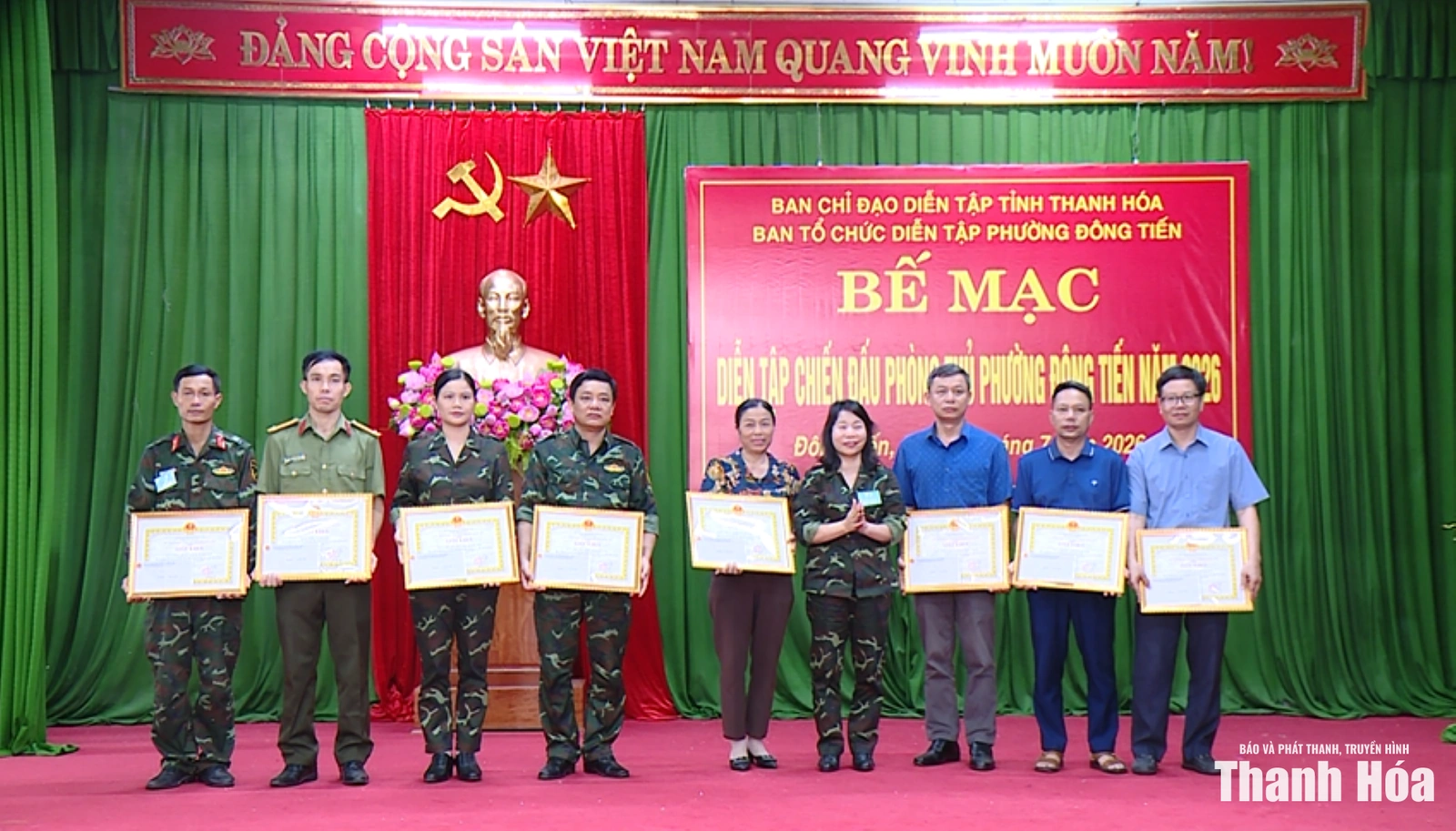 Phường Đông Tiến hoàn thành diễn tập chiến đấu phòng thủ năm 2026