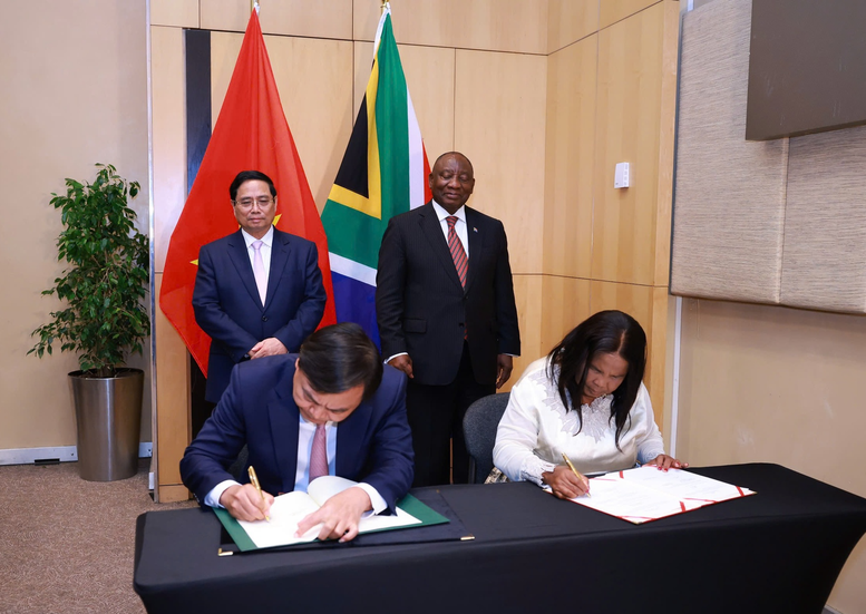 Thủ tướng Phạm Minh Chính và Tổng thống Nam Phi tuyên bố nâng cấp quan hệ song phương lên Đối tác Chiến lược- Ảnh 4.