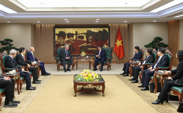 Thủ tướng Phạm Minh Ch&iacute;nh tiếp l&atilde;nh đạo Tập đo&agrave;n b&aacute;n dẫn h&agrave;ng đầu thế giới- Ảnh 3.