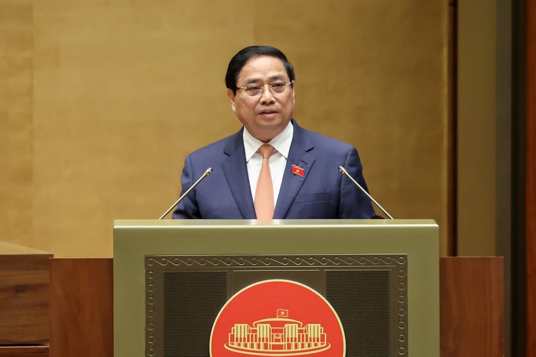 Báo cáo kinh tế - xã hội do Thủ tướng Chính phủ trình bày tại Kỳ họp thứ 10, Quốc hội khoá XV- Ảnh 1. Báo cáo kinh tế - xã hội do Thủ tướng Chính phủ trình bày tại Kỳ họp thứ 10, Quốc hội khoá XV- Ảnh 1.