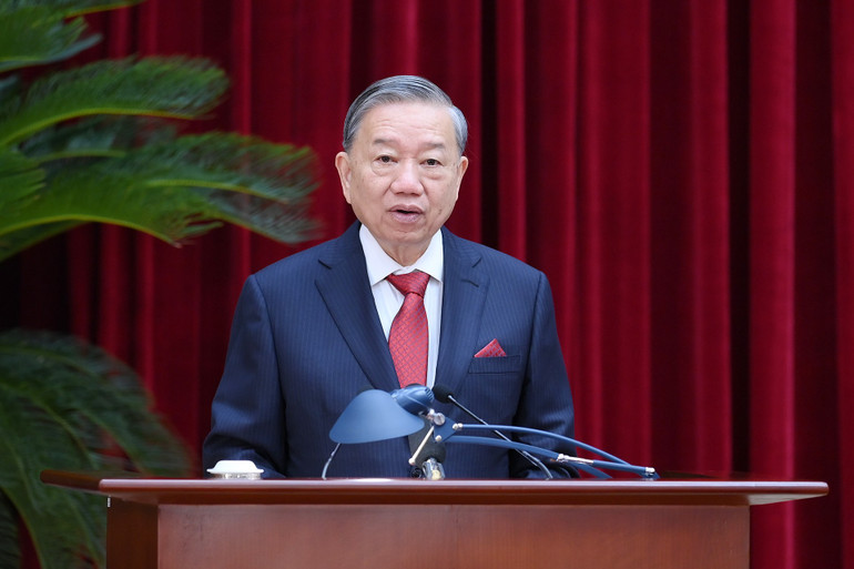 Tổng Bí thư Tô Lâm phát biểu tại phiên khai mạc Hội nghị