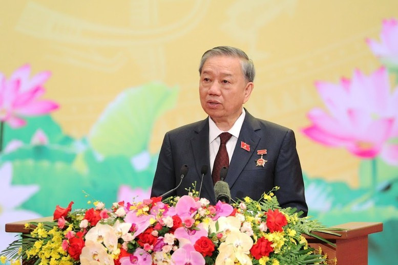 Tổng Bí thư Tô Lâm phát biểu tại cuộc gặp mặt