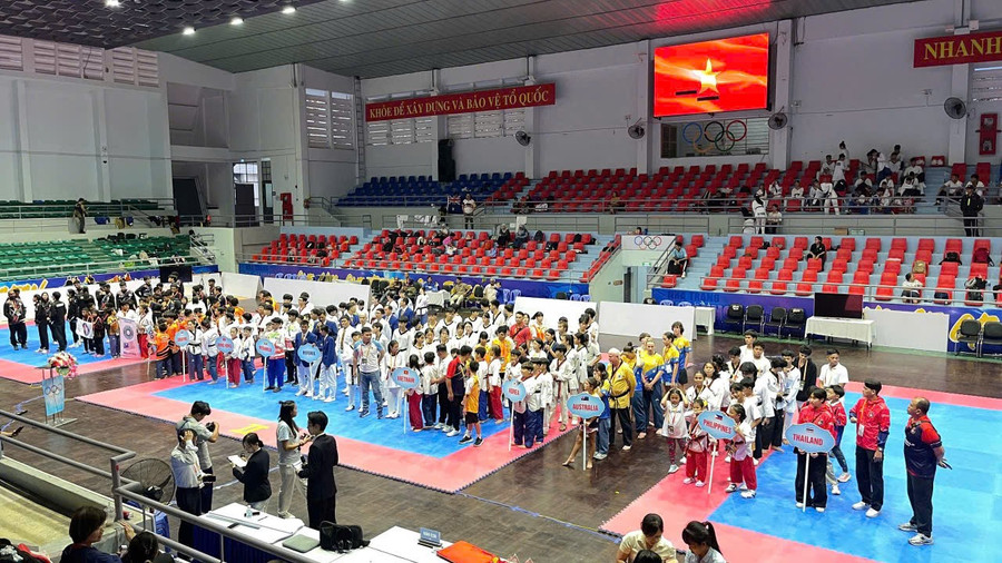 Quang cảnh Giải Vô địch Taekwondo các câu lạc bộ quốc tế lần thứ 21 năm 2025. Ảnh: Đức Nhật z6942557040260-679a8f97593d65c247eae41f8e333f9f.jpg
