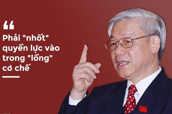 Cố Tổng Bí thư Nguyễn Phú Trọng từng nhấn mạnh: Phải "nhốt" quyền lực trong "lồng" cơ chế. Ảnh minh họa lan-ranh-quyen-luc-2.jpg