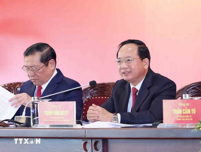 Đồng ch&iacute; Trịnh Văn Quyết, B&iacute; thư Trung ương Đảng, Trưởng ban Tuy&ecirc;n gi&aacute;o v&agrave; D&acirc;n vận Trung ương. Ảnh: TTXVN