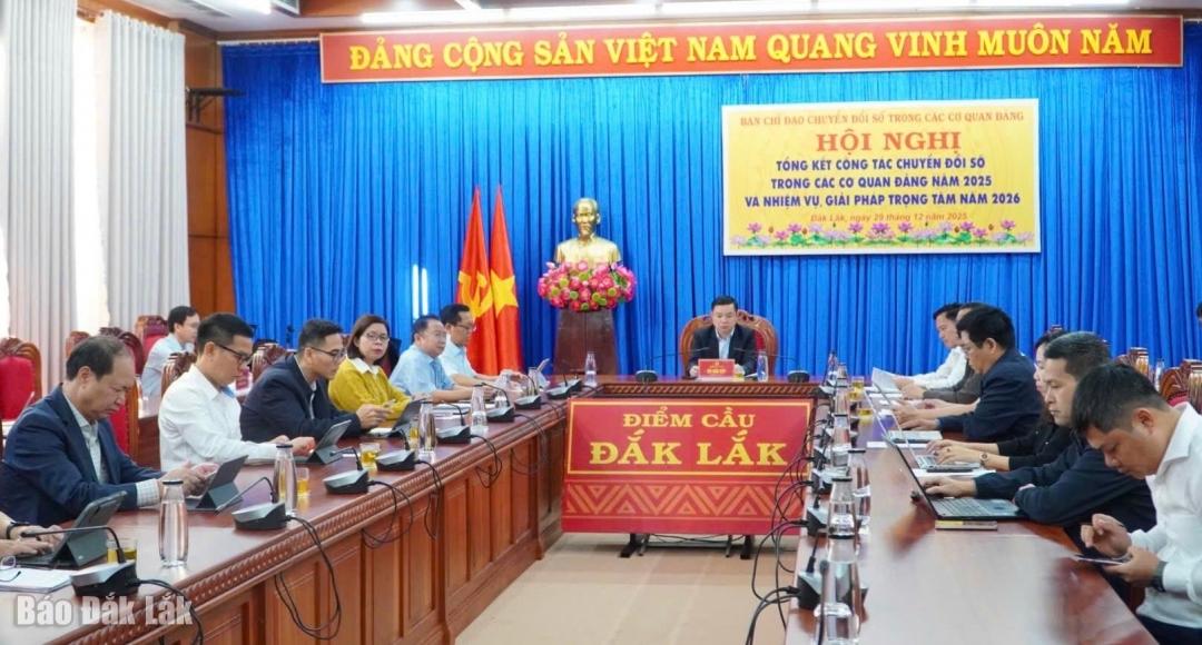 C&aacute;c đại biểu tham dự hội nghị tại điểm cầu Đắk Lắk.
