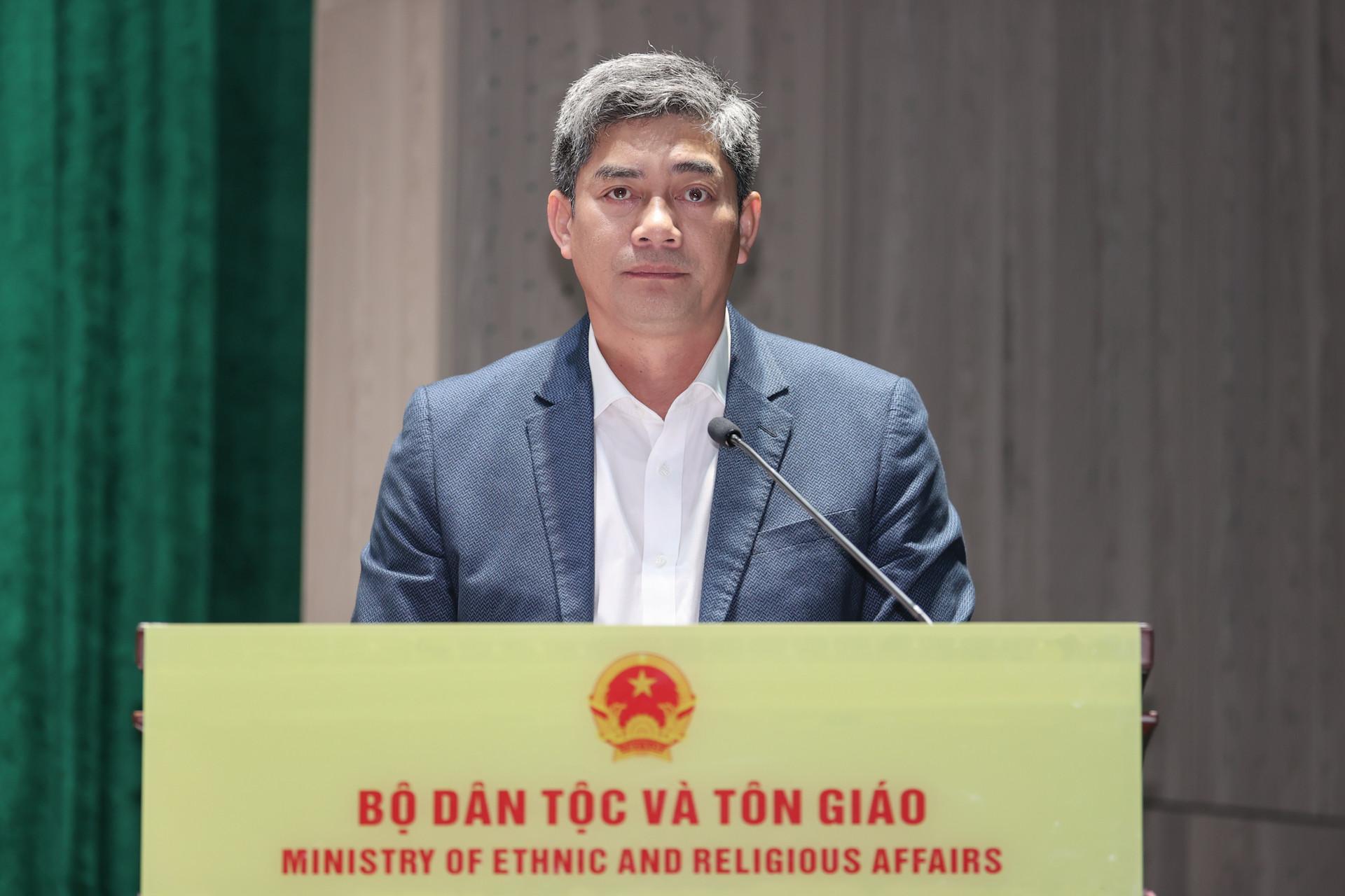 Ph&oacute; B&iacute; thư Thường trực Đảng ủy   Thứ trưởng Y Vinh Tơr ph&aacute;t biểu tại Hội nghị..jpg