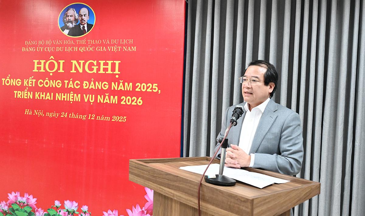 Đảng ủy Cục Du lịch Quốc gia Việt Nam tổ chức Hội nghị tổng kết c&ocirc;ng t&aacute;c Đảng năm 2025, triển khai nhiệm vụ năm 2026 - Ảnh 3.