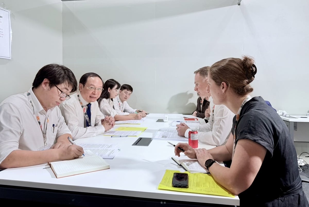 Thứ trưởng Lê Công Thành cho biết, Chính phủ đang chỉ đạo các bộ, ngành xây dựng khung pháp lý cho các lĩnh vực liên quan đến biến đổi khí hậu. Ảnh: Chu Hương.