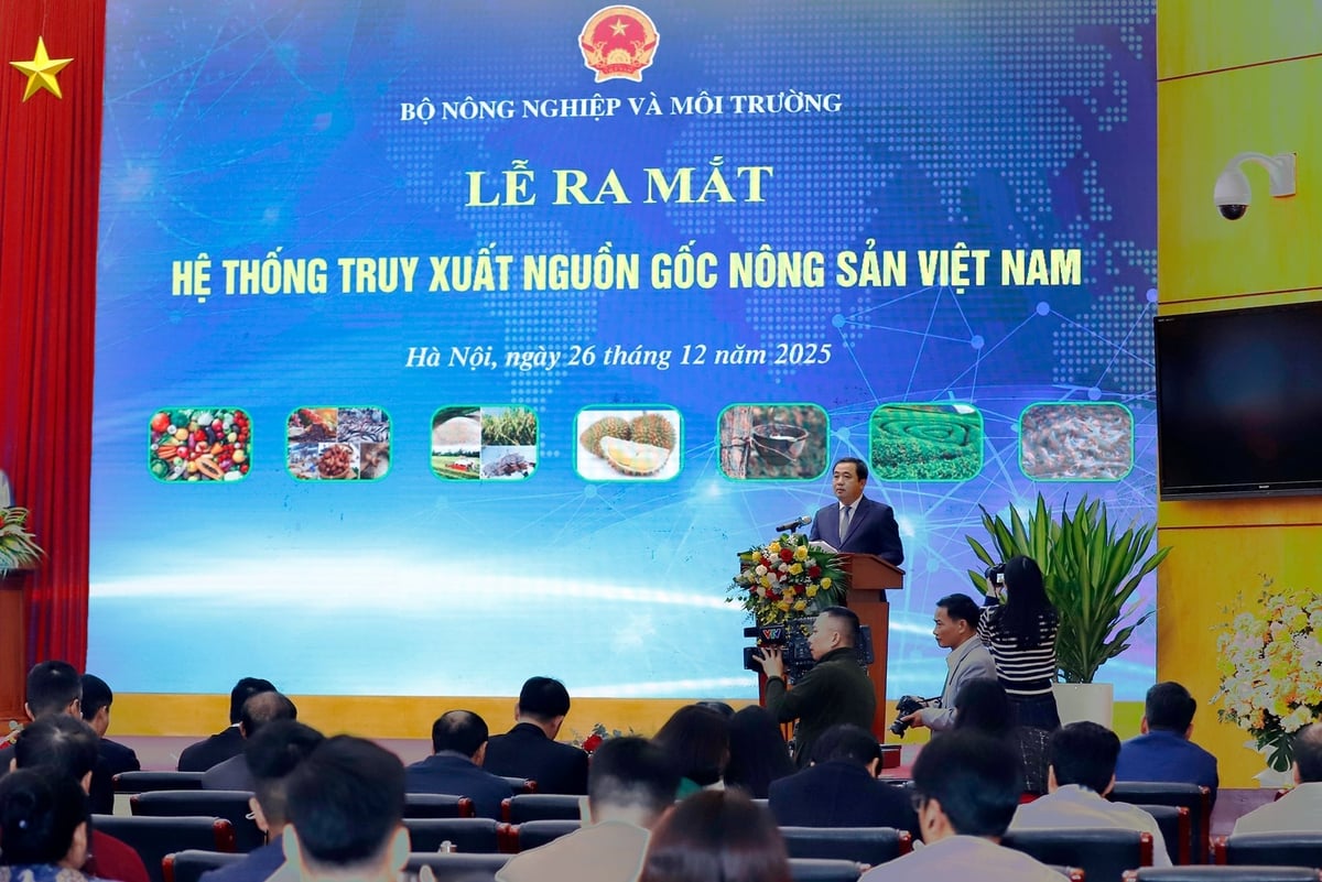 Bộ trưởng Trần Đức Thắng ph&aacute;t biểu tại sự kiện. Ảnh: Khương Trung.